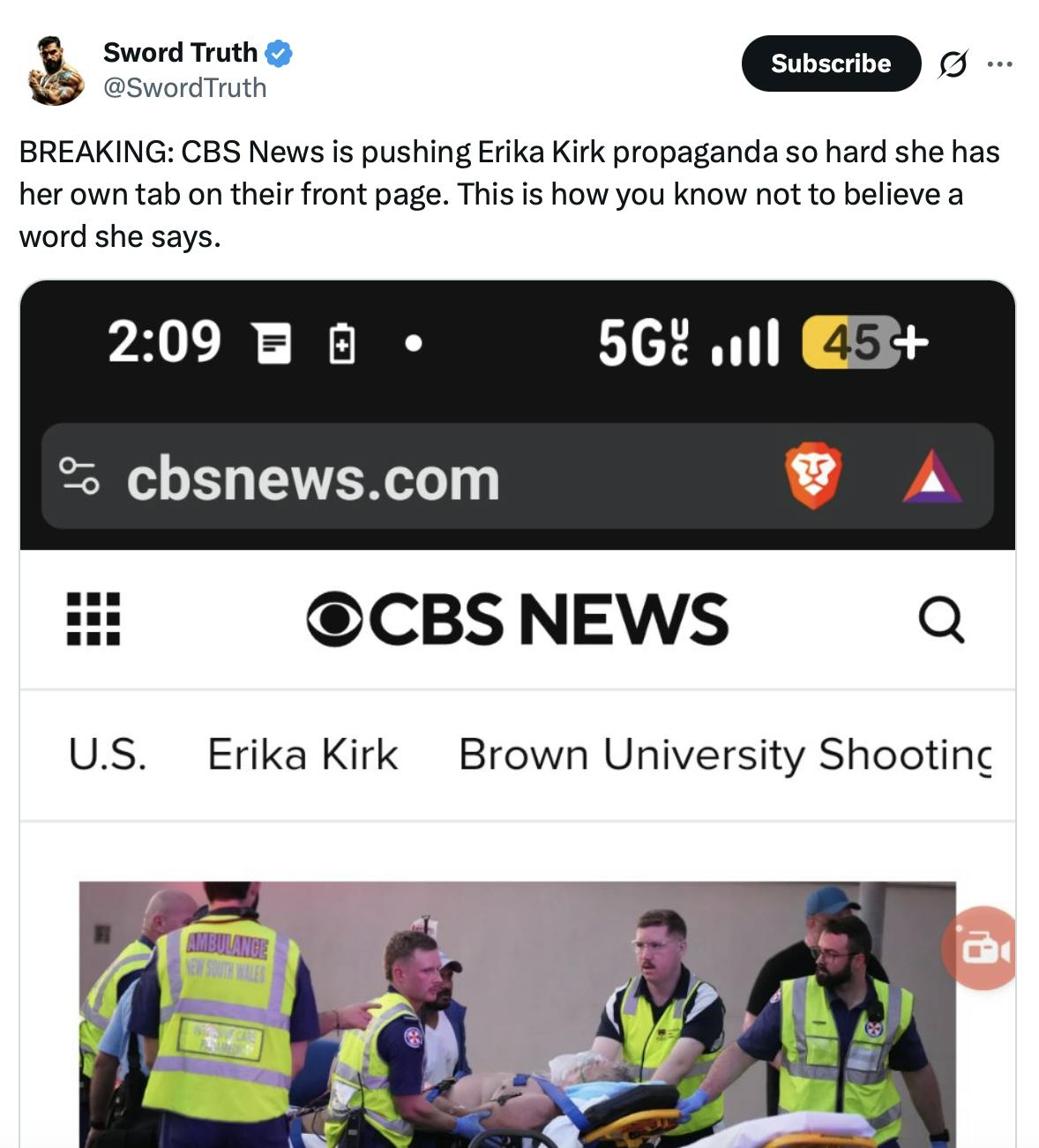 Screenshot of a tweet