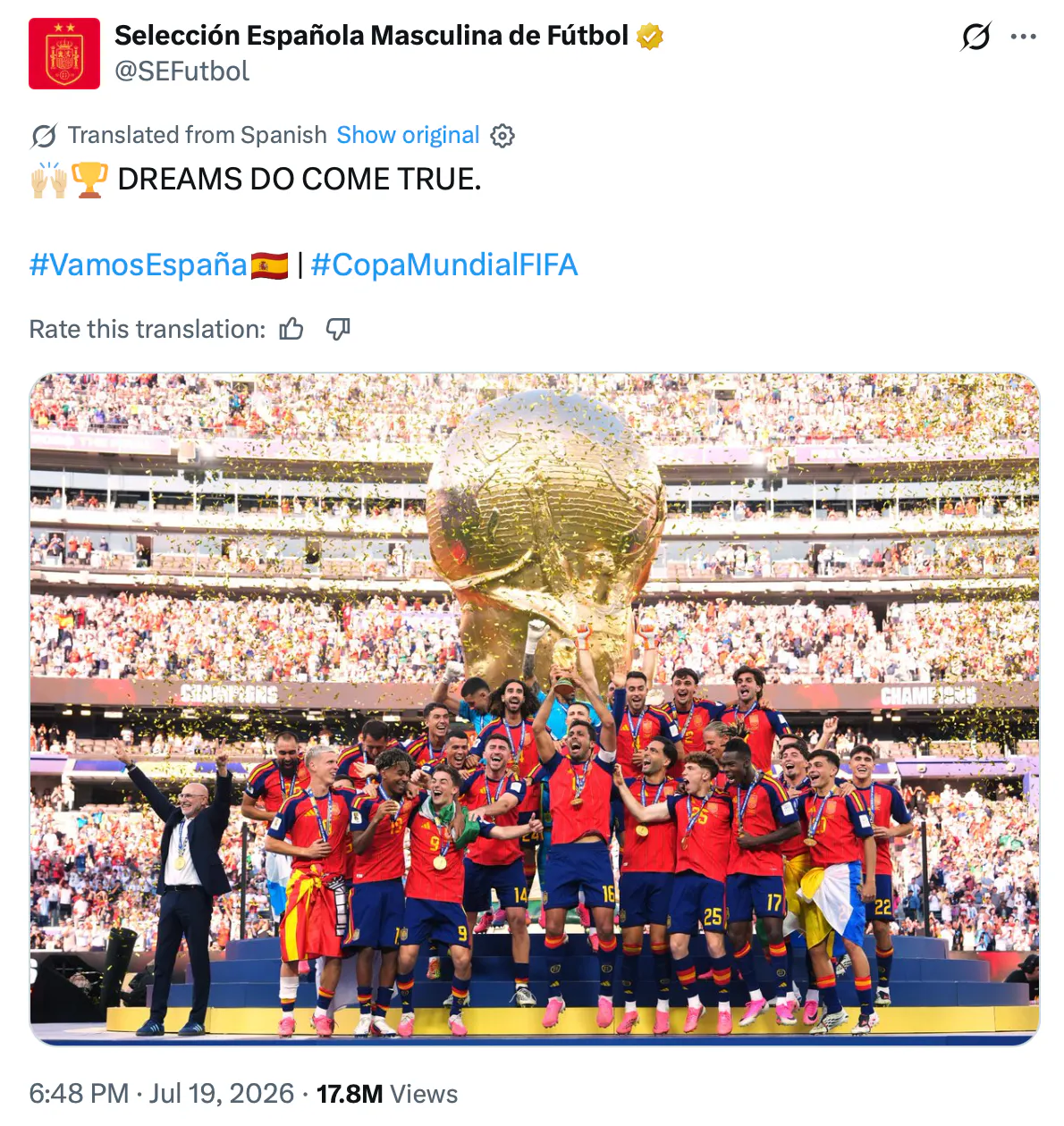 Screenshot of a tweet
