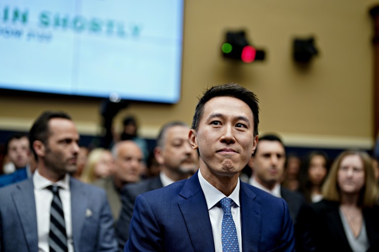 Shou Chew, chief executive officer of TikTok, testifies during a House Energy and Commerce Committee hearing. 