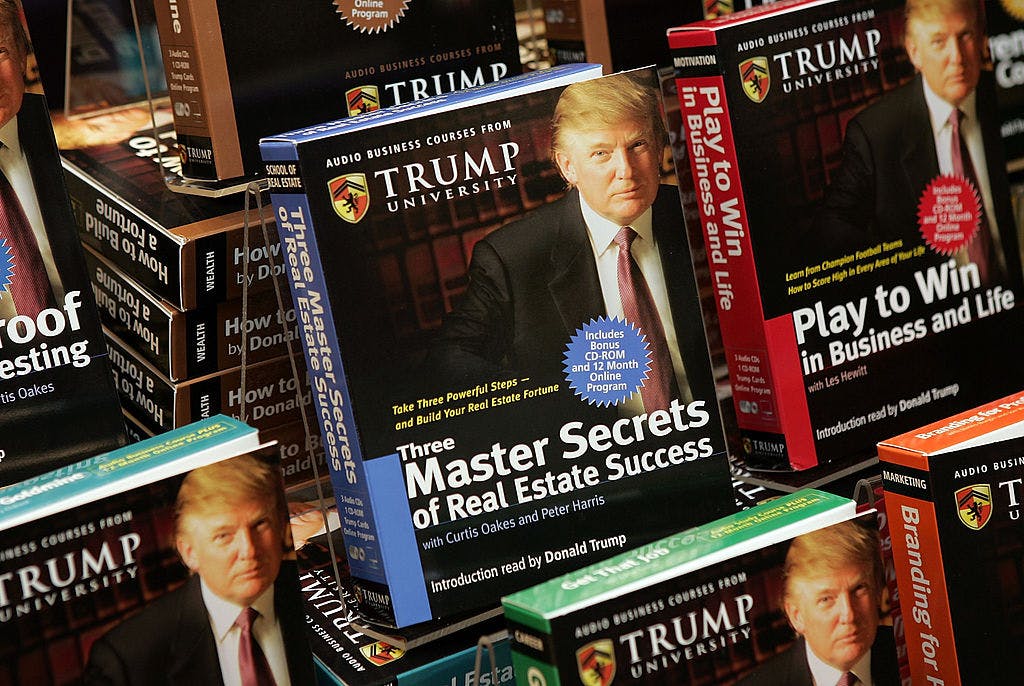 Trump University model: Sell hard, demand to see a warrant