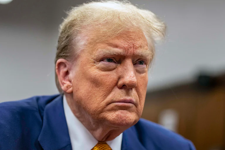 Donald Trump looks forward