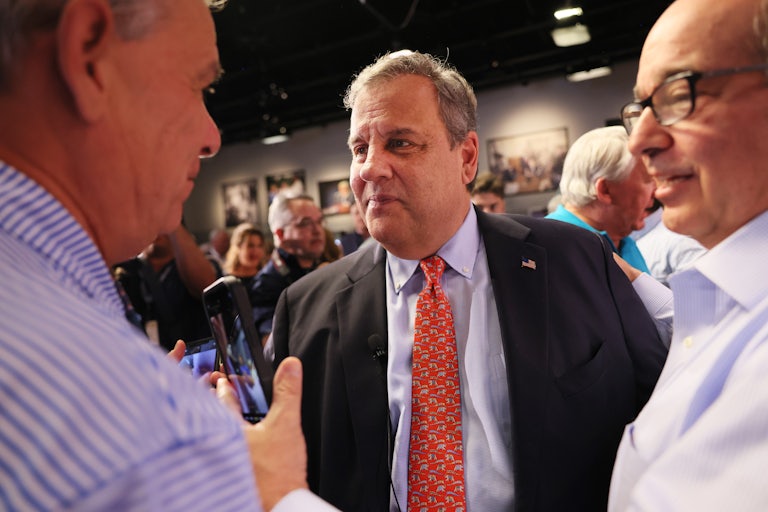 Chris Christie at an event in New Hampshire
