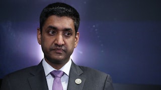 A close-up of a back-lit Ro Khanna.