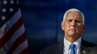 Mike Pence speaks at a rally in Florida.