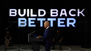 Joe Biden speaks about the Build Back Better plan