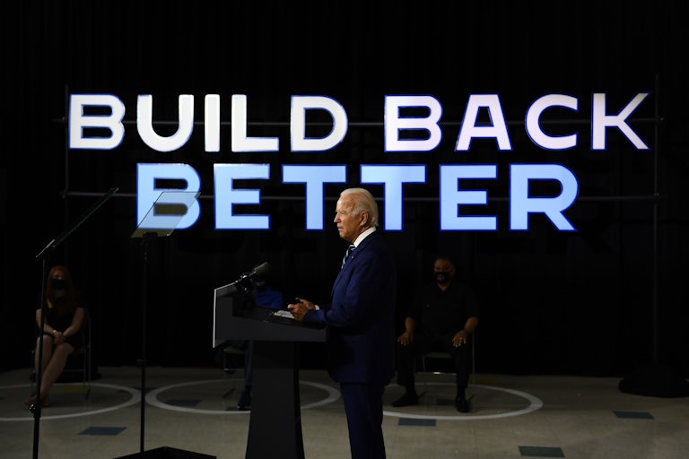 Joe Biden speaks about the Build Back Better plan