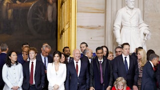 Mark Zuckerberg, Jeff Bezos, Sundar Pichai, and Elon Musk attend Donald Trump’s inauguration