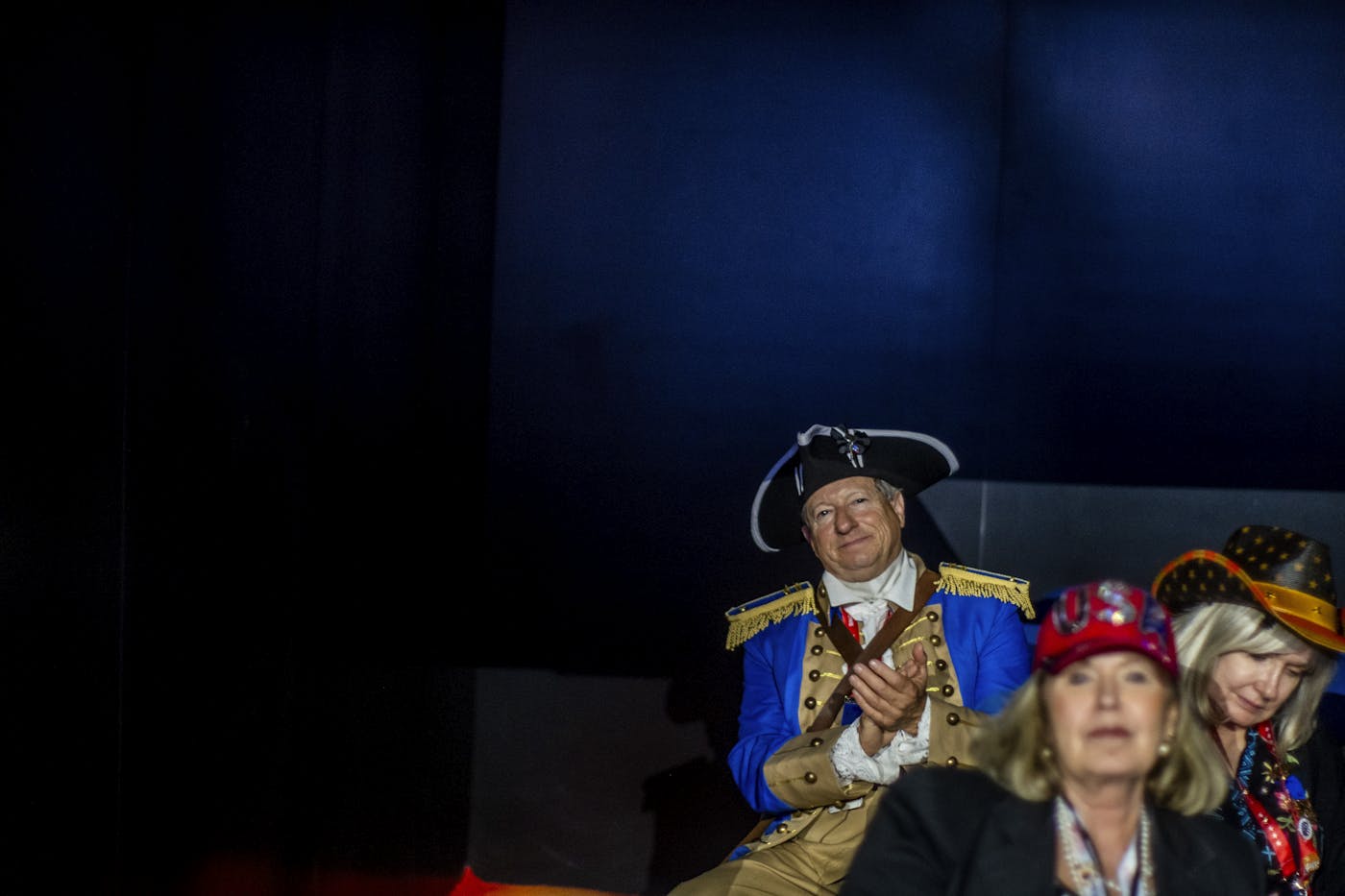 A photograph of an attendee in costume at the Republication National Convention