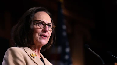 Nebraska Senator Deb Fischer speaks at a lectern