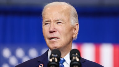 Joe Biden at a press conference