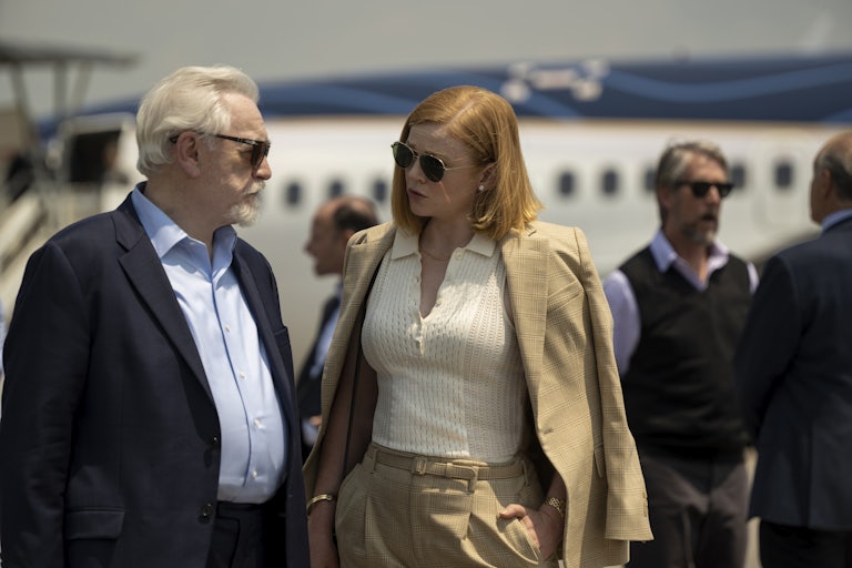 Siobhan Roy and her father Logan in “Succession”