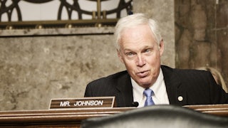 Senator Ron Johnson speaks at a committee hearing on Capitol Hill.