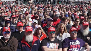 Trump supporters during a rally at Ohio’s Dayton International Airport