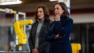 Vice President Kamala Harris and Michigan Governor Gretchen Whitmer
