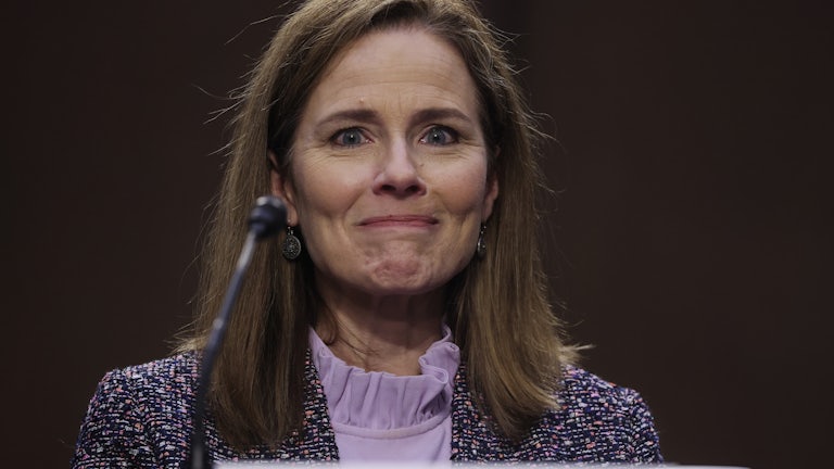Amy Coney Barrett at the Supreme Court hearings this week