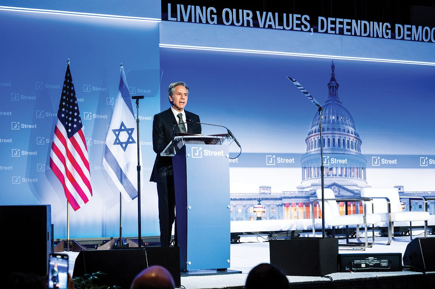 Antony Blinken, Biden’s secretary of state, spoke to a J Street conference in Washington in 2022.