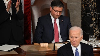 House Speaker Mike Johnson at the State of the Union