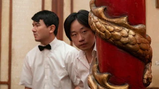 Fatty Choi (Ronny Chieng) and Willis Wu (Jimmy O. Yang star in Hulu's new series “Interior Chinatown,” where a Chinatown waiter finds himself in a mystery.