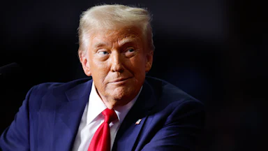 Trump makes sly expression