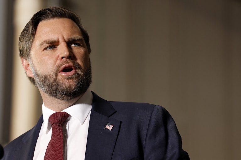 Vice President JD Vance speaks at an event