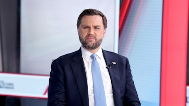 Vice President JD Vance sits on set at Fox News