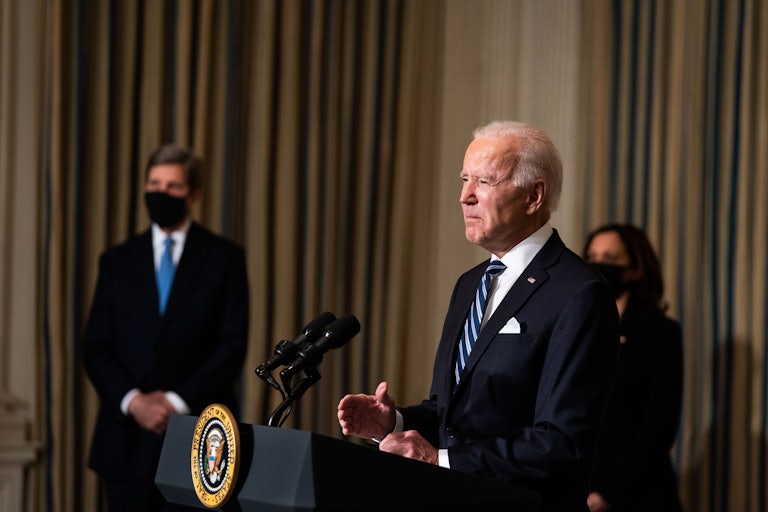 President Biden speaks about climate change.