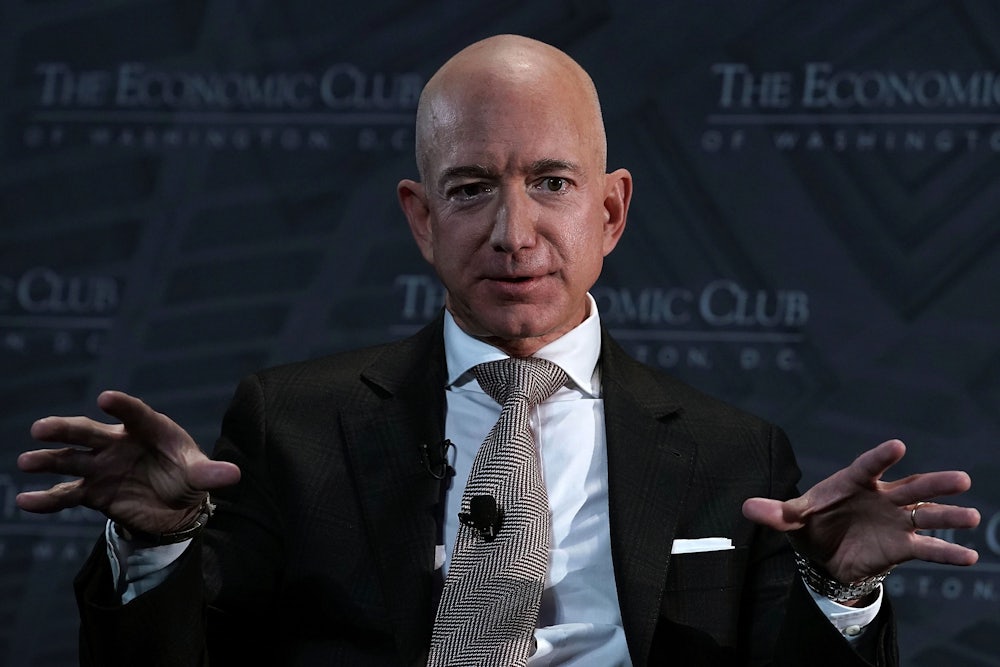 A close-up of Amazon founder Jeff Bezos