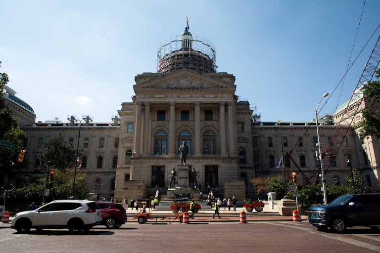 The Indiana Statehouse in Indianapolis
