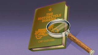 Illustration of the cover of the book the Motorcycle Diaries by Che Guevara