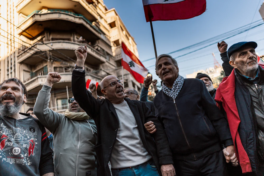 A protest against the Israel-Hezbollah conflict in Beirut