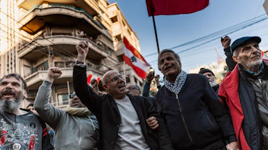 A protest against the Israel-Hezbollah conflict in Beirut
