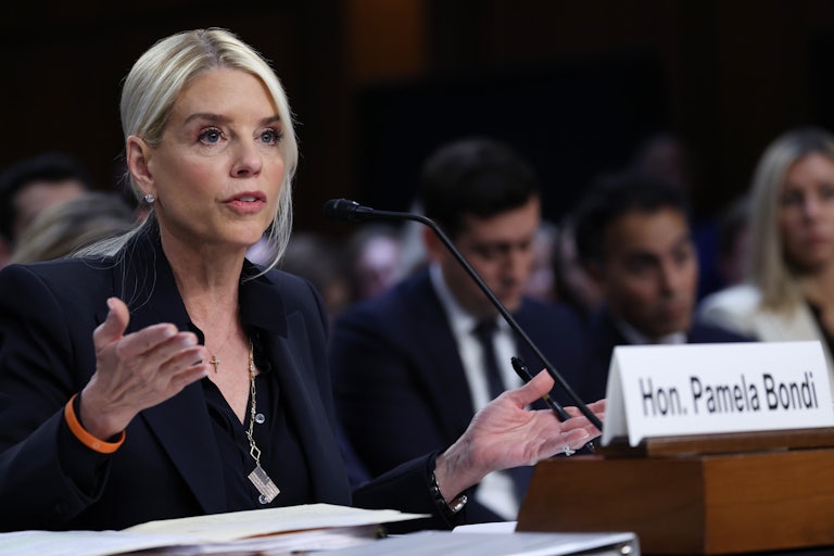 Attorney General Pam Bondi testifies in the Senate.