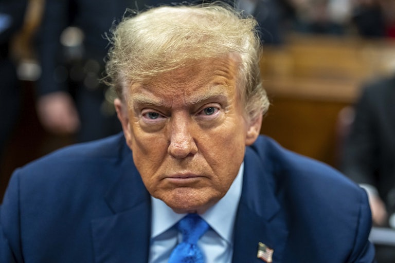 Donald Trump looks forward