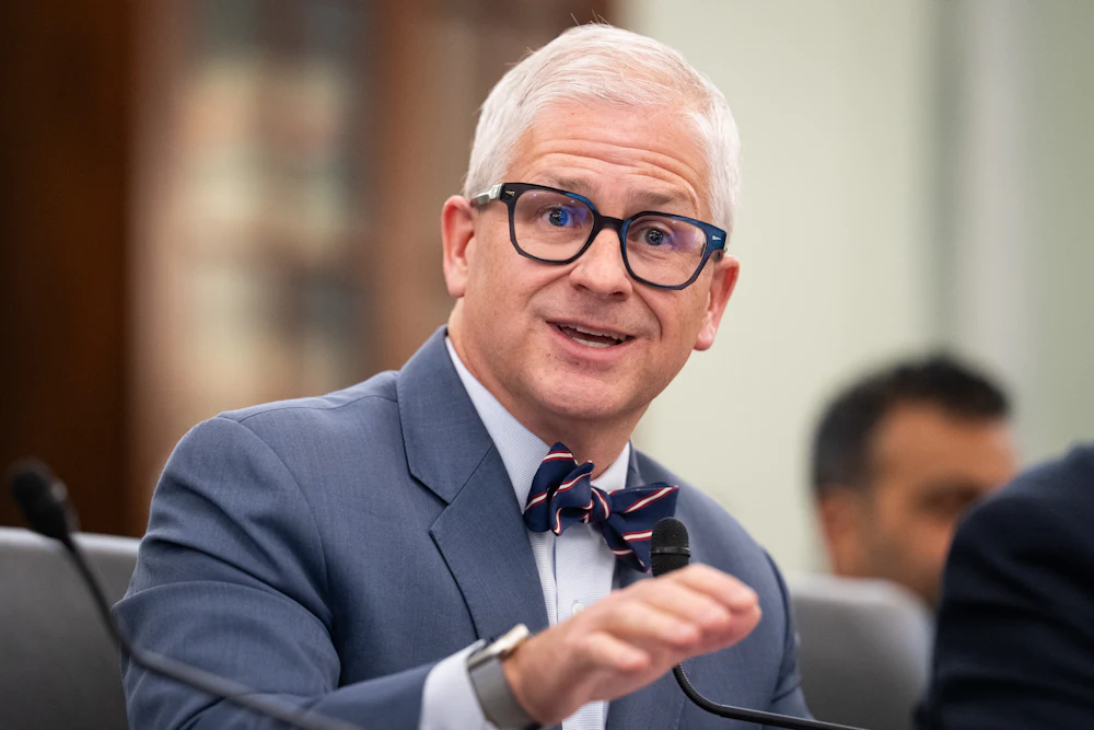 Patrick McHenry, senior advisor of The Coalition for Prediction Markets, speaks during a Senate Commerce Subcommittee on Consumer Protection, Technology, and Data Privacy hearing.