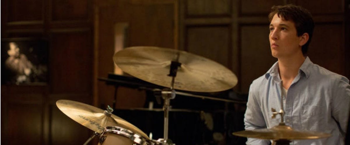 Why does J.K. Simmons in Whiplash tells his students as his former