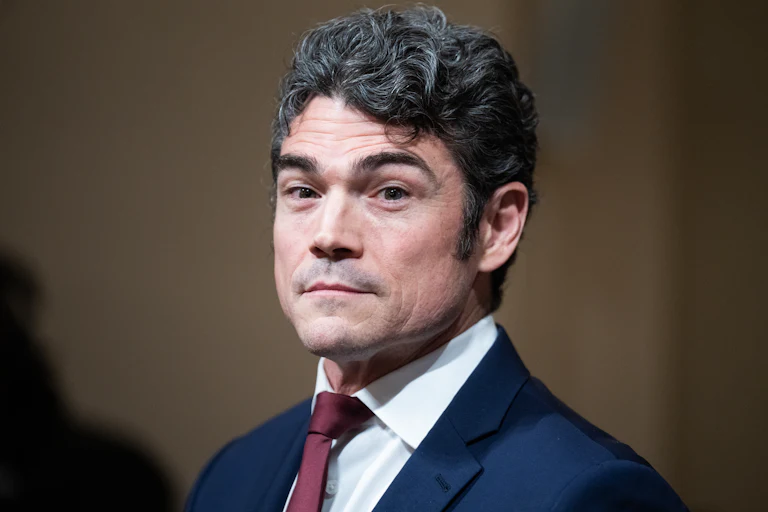 Former Director of the U.S. Counterterrorism Center Joe Kent sits in a House hearing