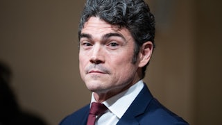 Former Director of the U.S. Counterterrorism Center Joe Kent sits in a House hearing