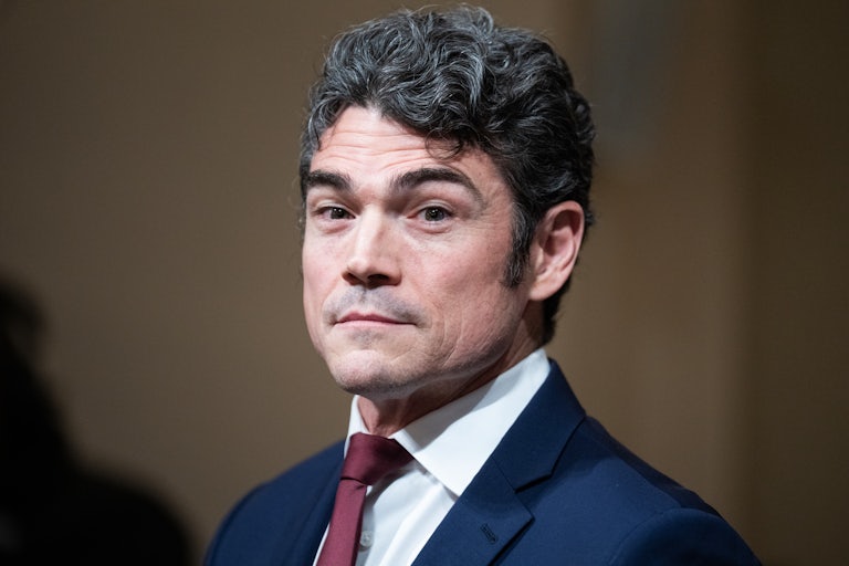 Former Director of the U.S. Counterterrorism Center Joe Kent sits in a House hearing