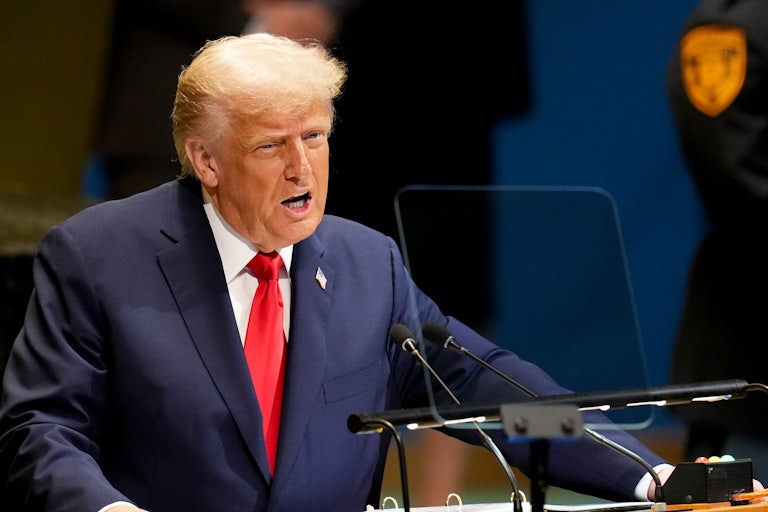 Donald Trump speaks at the United Nations.