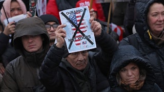People protest against U.S. control of Greenland in Nuuk, Greenland