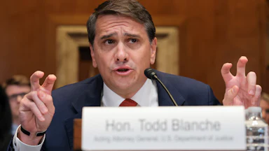 Todd Blanche does air quotes like a doofus