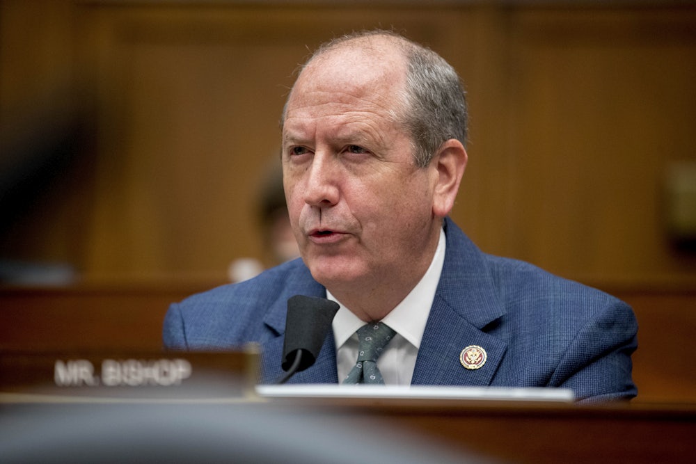 North Carolina Republican Dan Bishop speaks during a congressional hearing.