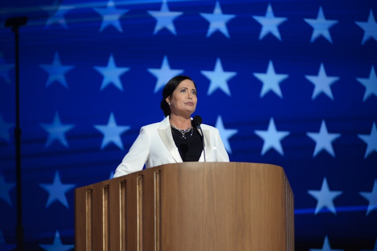 Stephanie Grisham speaks at the Democratic National Convention
