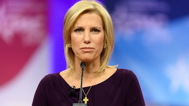 Laura Ingraham speaks at a podium