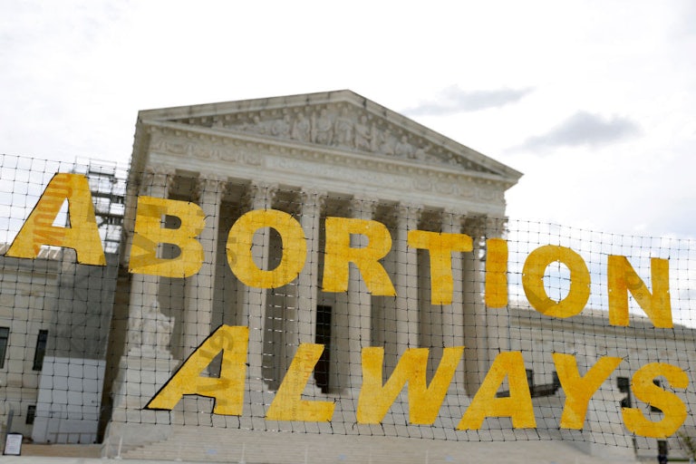 A banner reading "Abortion Always"