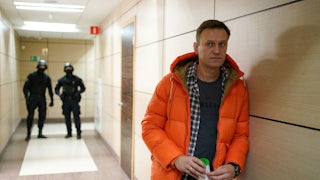Russian opposition leader Alexei Navalny in the offices of his Anti-Corruption Foundation