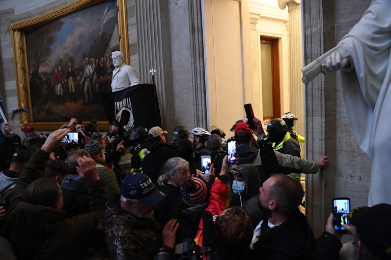 Donald Trump supporters enter the Capitol during the January 6 attack