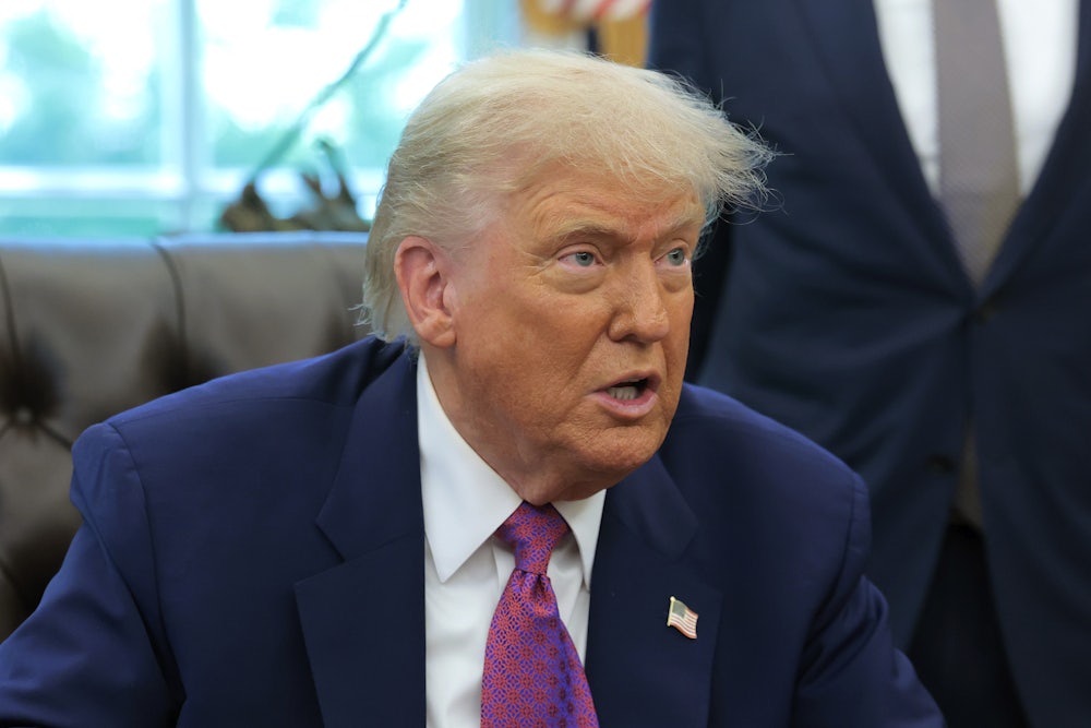 Donald Trump grimaces