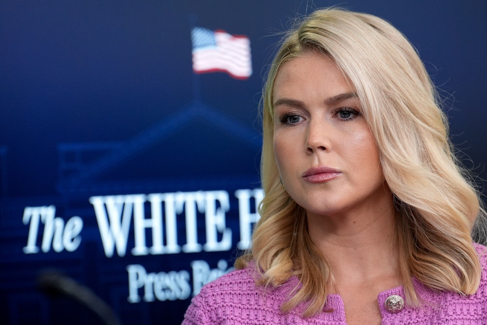 White House press secretary Karoline Leavitt in Washington, D.C., on April 29, 2025.