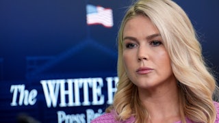 White House press secretary Karoline Leavitt in Washington, D.C., on April 29, 2025.